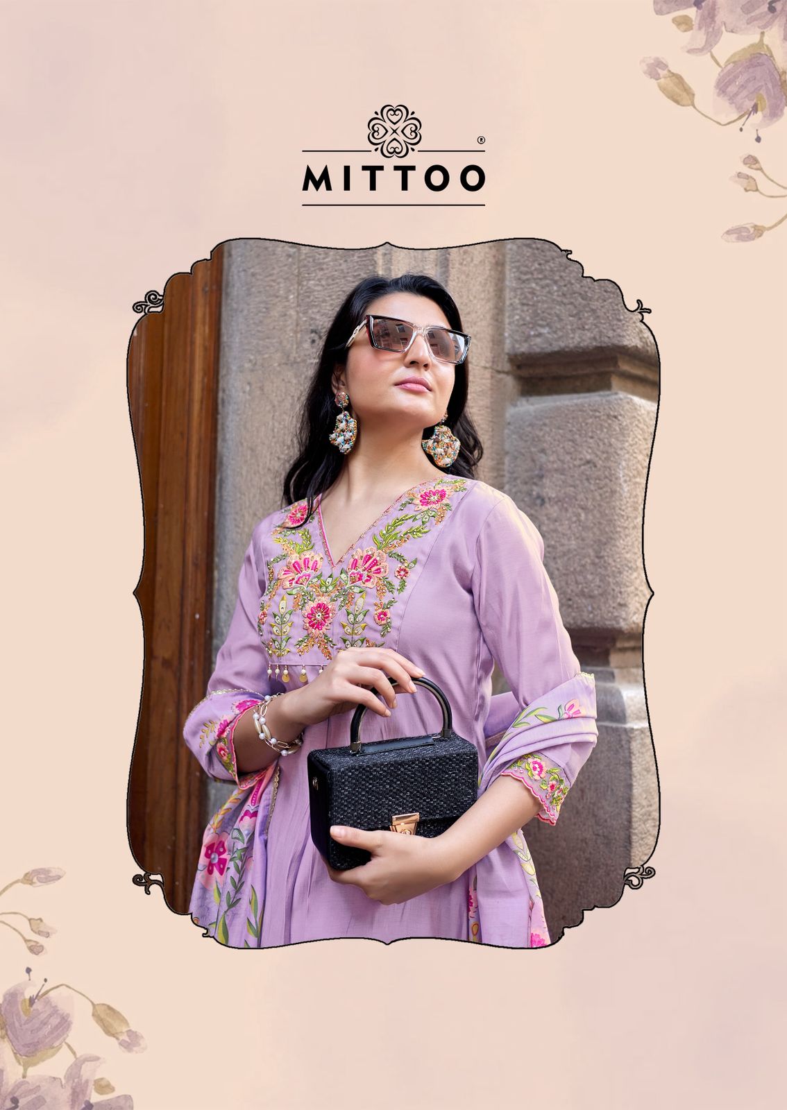 MITTO PRESENT  CATLOUGLE AARZOO SERIES 3001-3006 WITH VISCOSE WEAVING AND THREAD WORK WITH HANKWORK 10