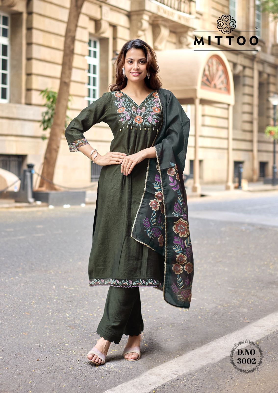 MITTO PRESENT  CATLOUGLE AARZOO SERIES 3001-3006 WITH VISCOSE WEAVING AND THREAD WORK WITH HANKWORK 7