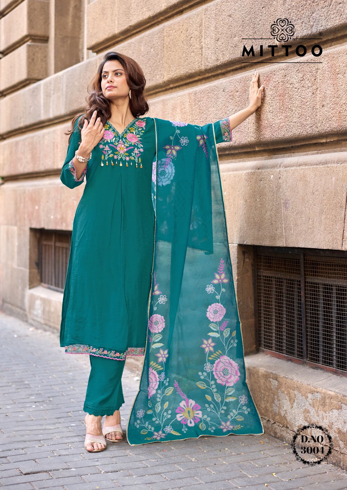 MITTO PRESENT  CATLOUGLE AARZOO SERIES 3001-3006 WITH VISCOSE WEAVING AND THREAD WORK WITH HANKWORK 5
