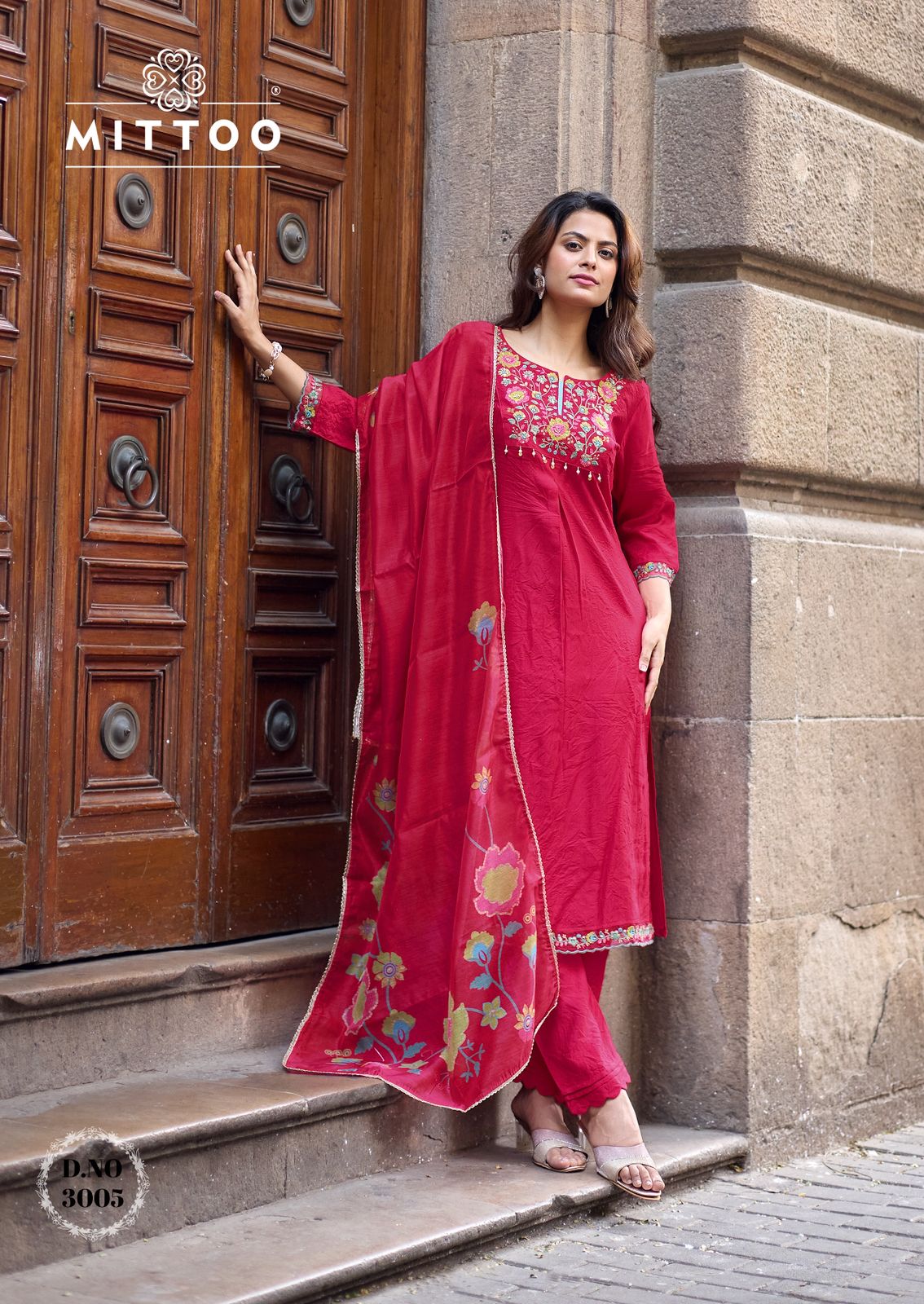 MITTO PRESENT  CATLOUGLE AARZOO SERIES 3001-3006 WITH VISCOSE WEAVING AND THREAD WORK WITH HANKWORK 4