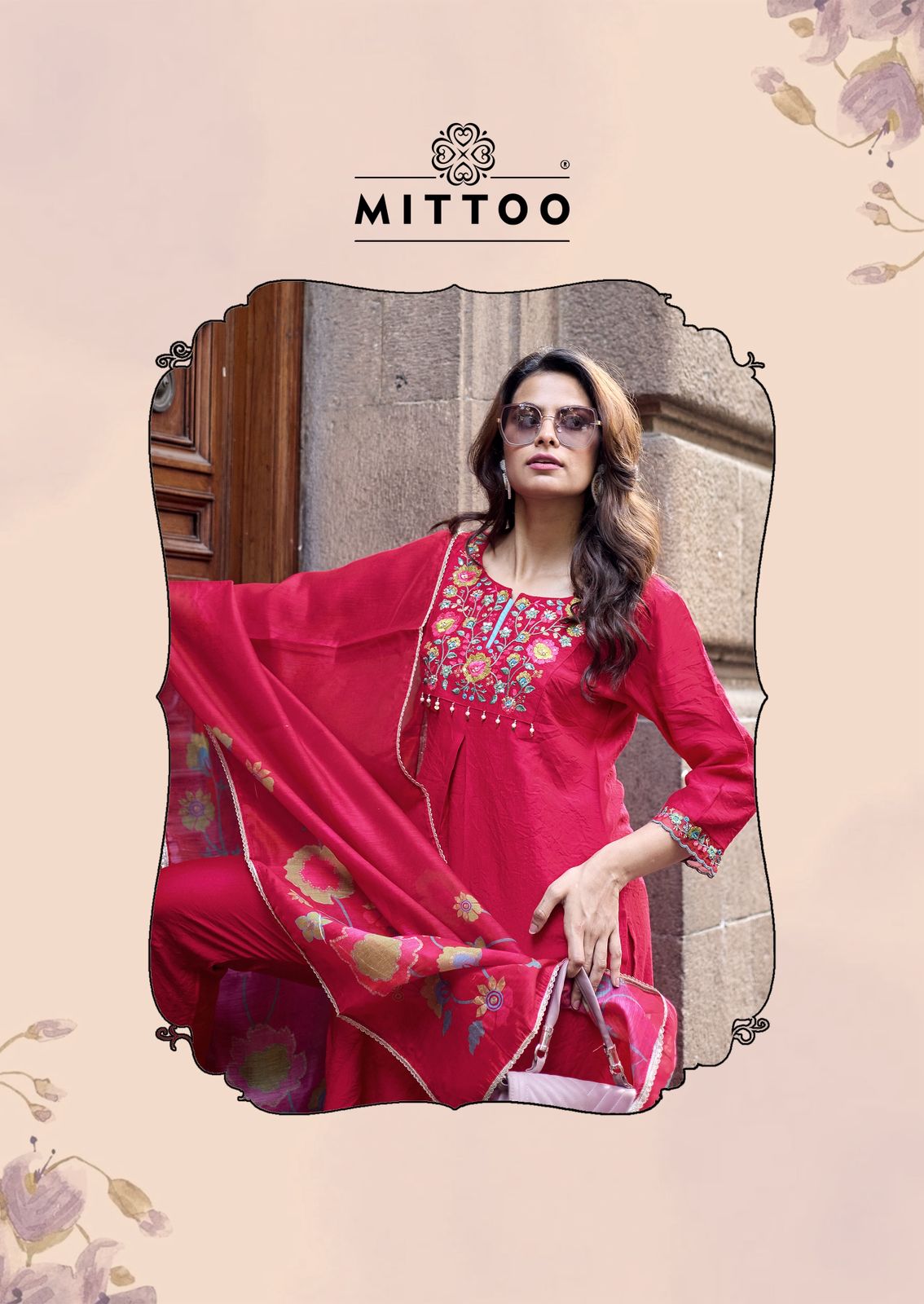 MITTO PRESENT  CATLOUGLE AARZOO SERIES 3001-3006 WITH VISCOSE WEAVING AND THREAD WORK WITH HANKWORK 3