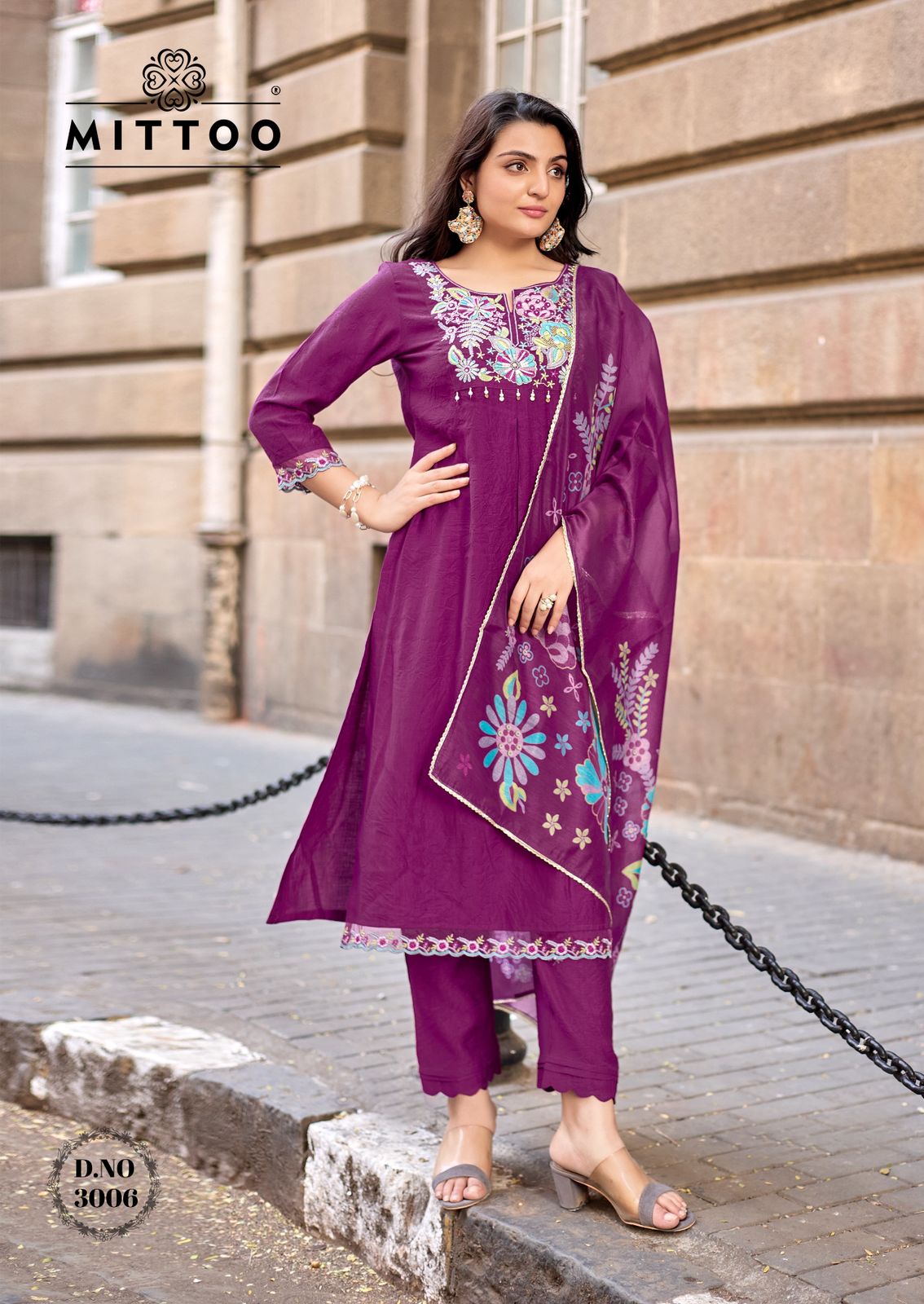 MITTO PRESENT  CATLOUGLE AARZOO SERIES 3001-3006 WITH VISCOSE WEAVING AND THREAD WORK WITH HANKWORK 2