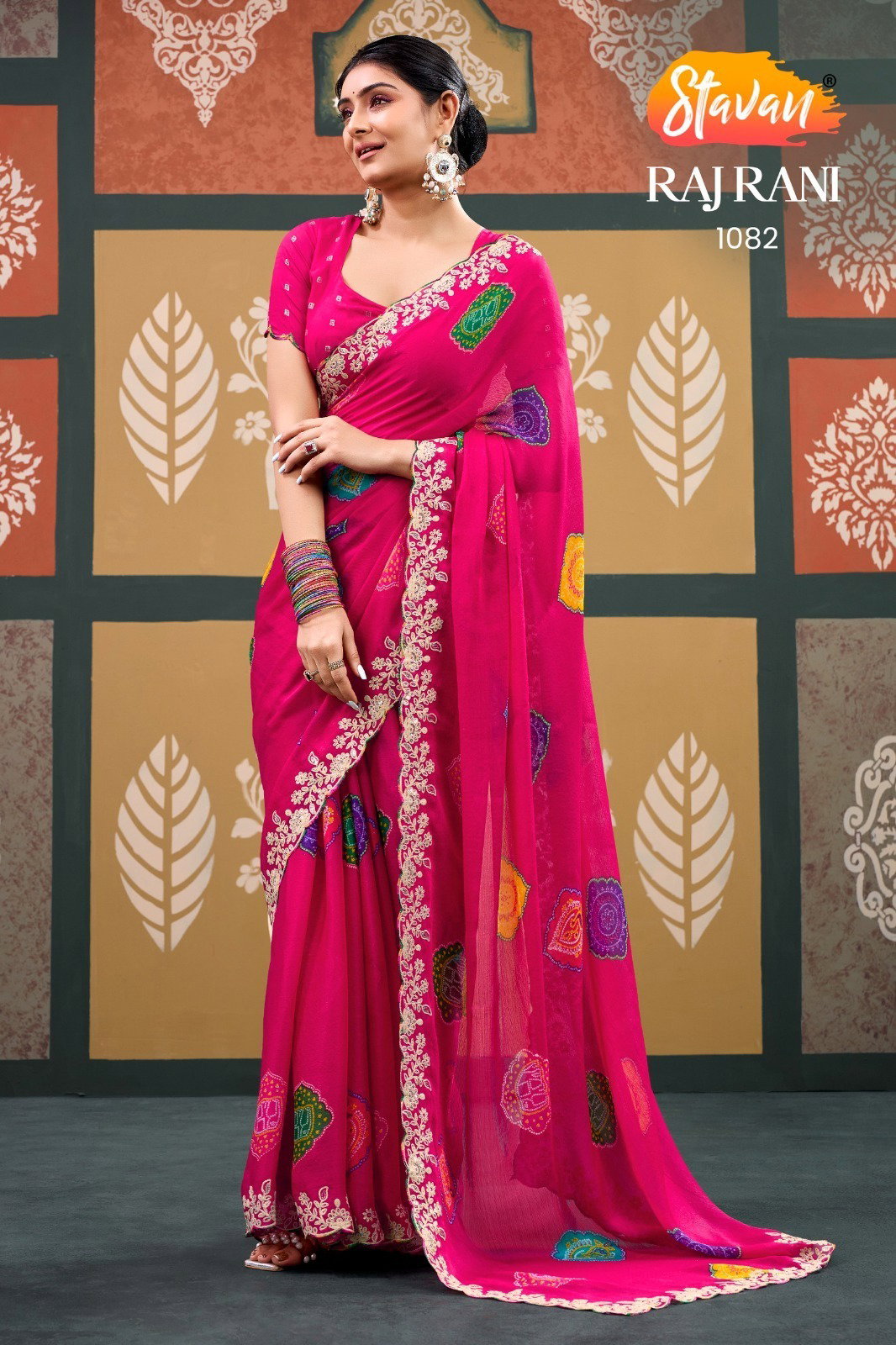 STATVAN PRESENT FANCY DAILY WEAR SAREE CATLOUGE RAJRANI SERIES 1081-1085 7
