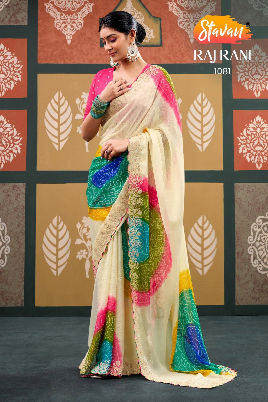 STATVAN PRESENT FANCY DAILY WEAR SAREE CATLOUGE RAJRANI SERIES 1081-1085 5