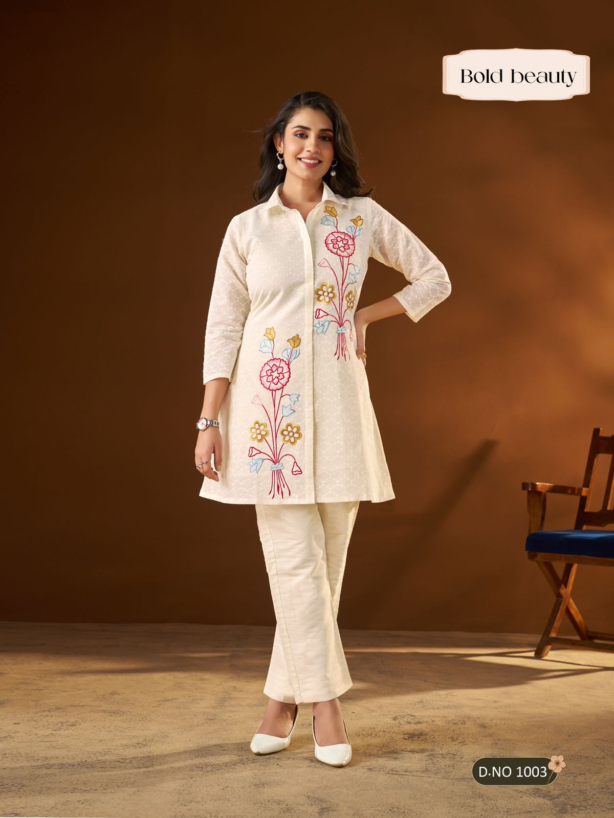 VAMIKA PRSENT For This season Presenting Exclusive Super Hit Code Set With Hevy Work Cotton CORDSET 4