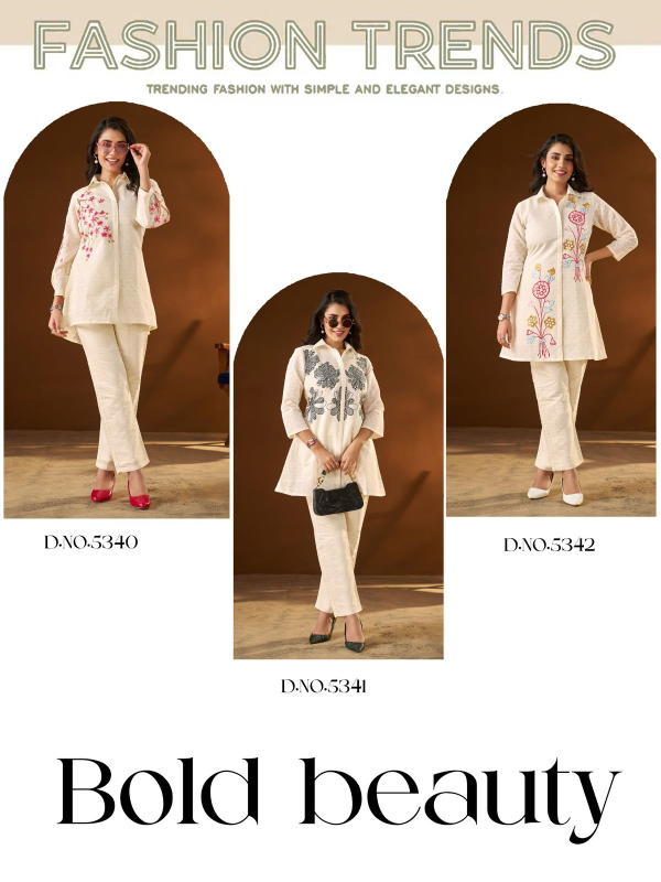 VAMIKA PRSENT For This season Presenting Exclusive Super Hit Code Set With Hevy Work Cotton CORDSET