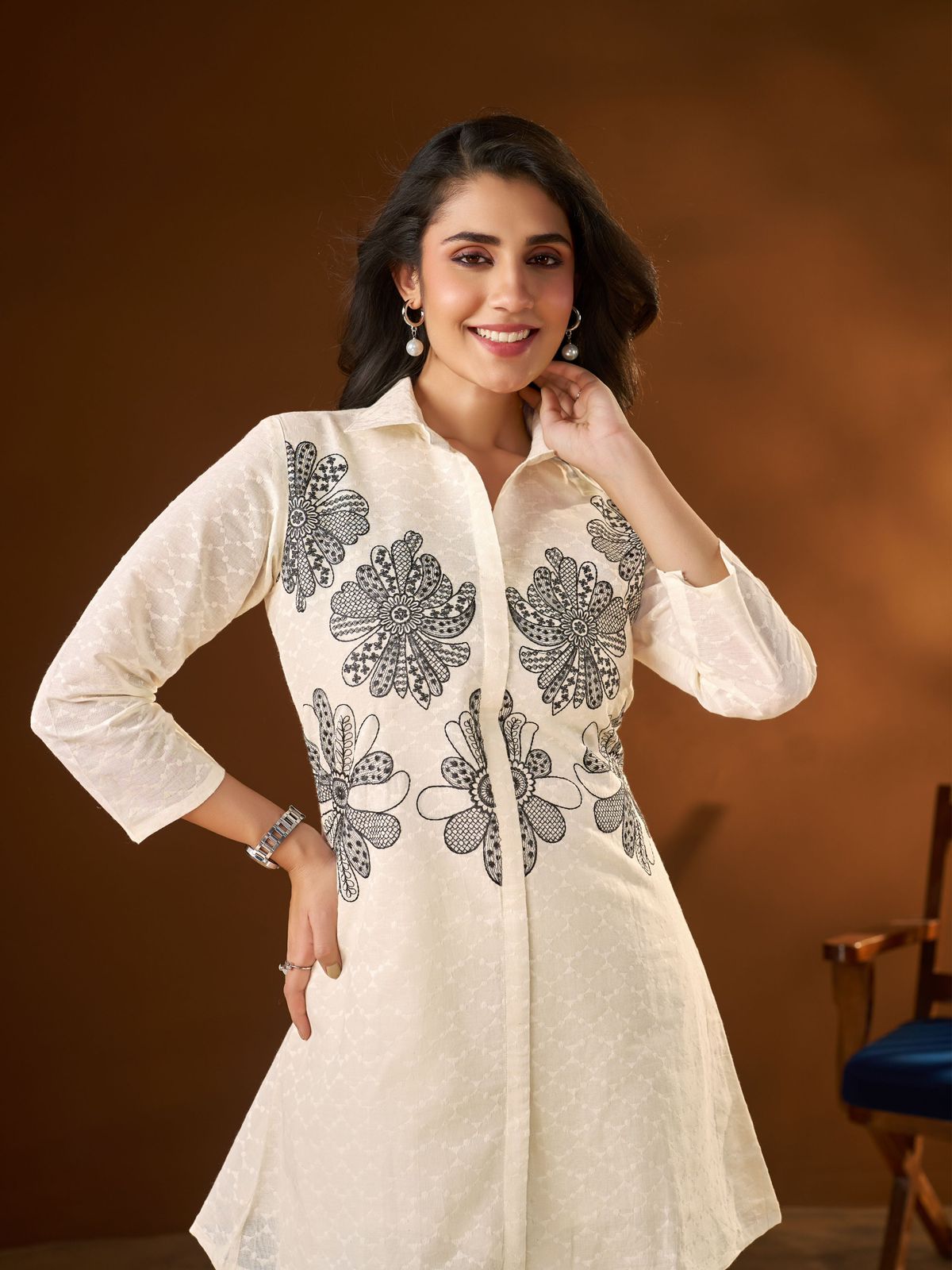 VAMIKA PRSENT For This season Presenting Exclusive Super Hit Code Set With Hevy Work Cotton CORDSET 2