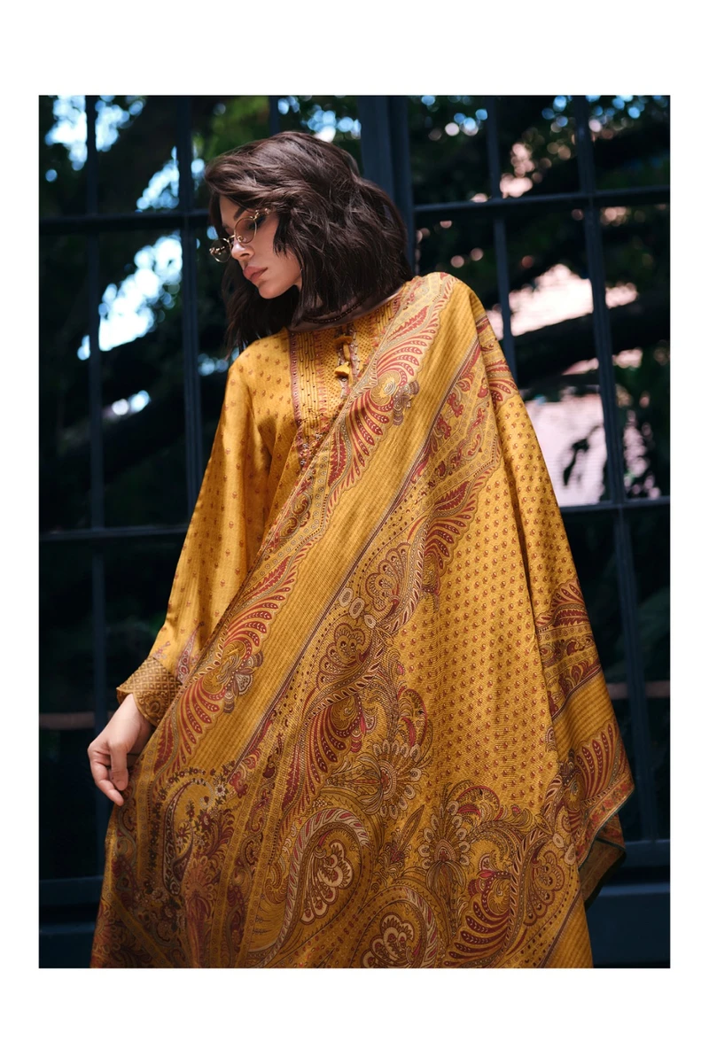 VARSHA PRESENT NEW CATLOUGLE SVARA SERIES SV 01-SV 04 VISCOSES CREPE UNSTICH SUIT 3