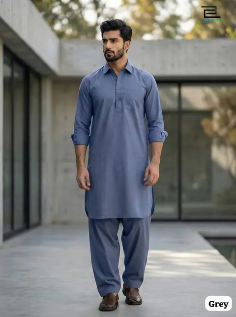 Men’s Pathani Kurta Salwar in Premium Cotton 5