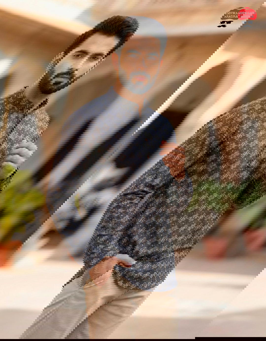 Men’s Premium Cotton Full Sleeves Shirt Kurta – Hit Print Collection 1