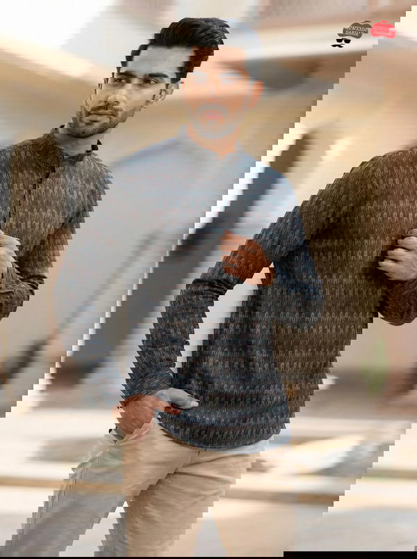 Smart Fit Full Sleeve Cotton Kurta Shirt for Men