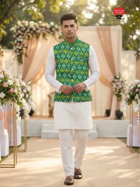 Festive Special Kurta Koti Set with Satin Finish 1