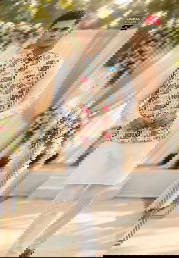 Men’s Party Wear Kurta Koti Pyjama Set