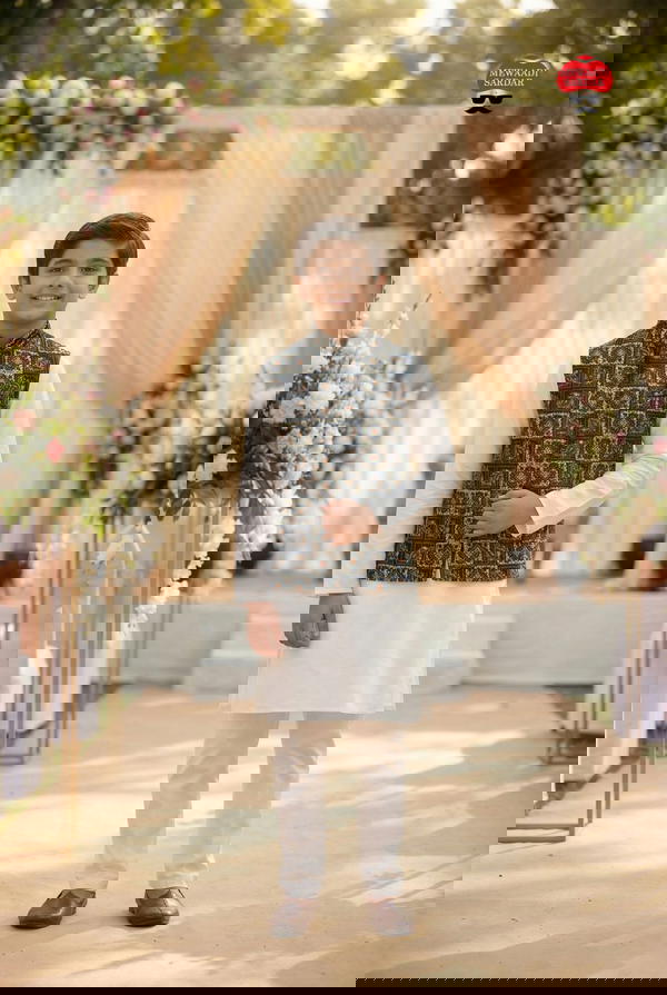 Stylish Kids Kurta Koti Set with Satin Finish