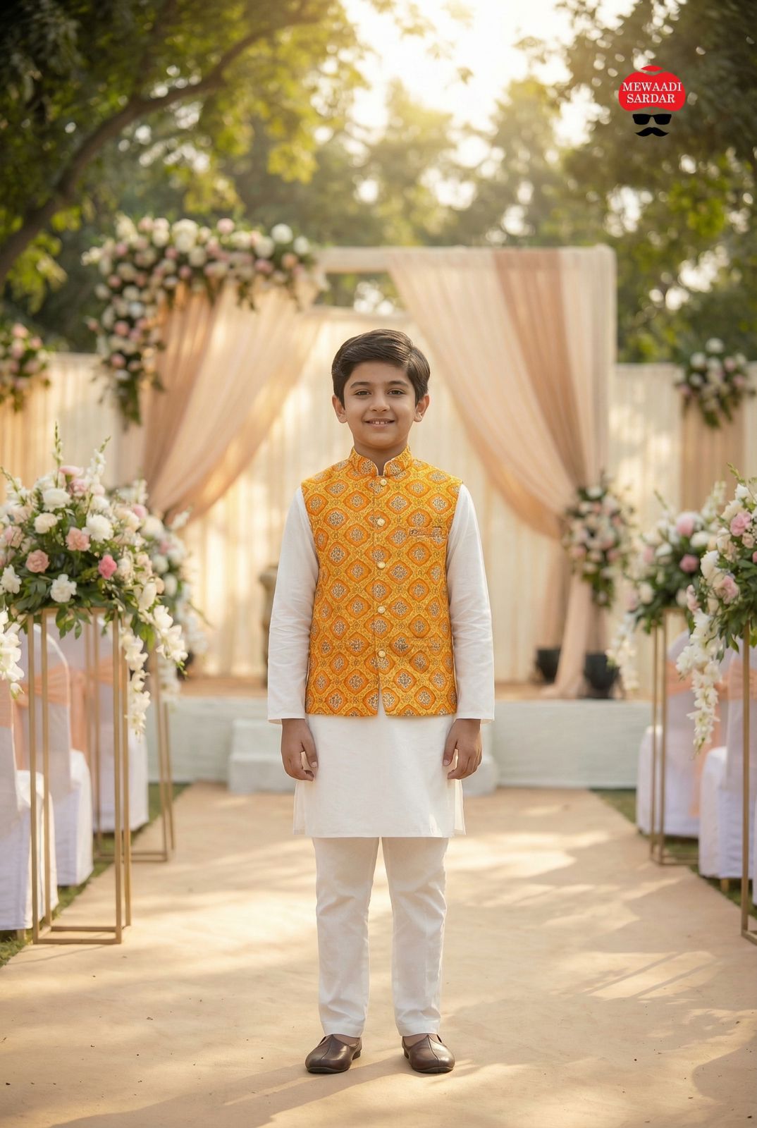 Premium Kids Ethnic Wear Kurta Koti Set 1