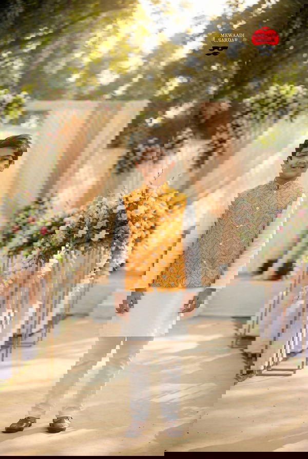 Premium Kids Ethnic Wear Kurta Koti Set