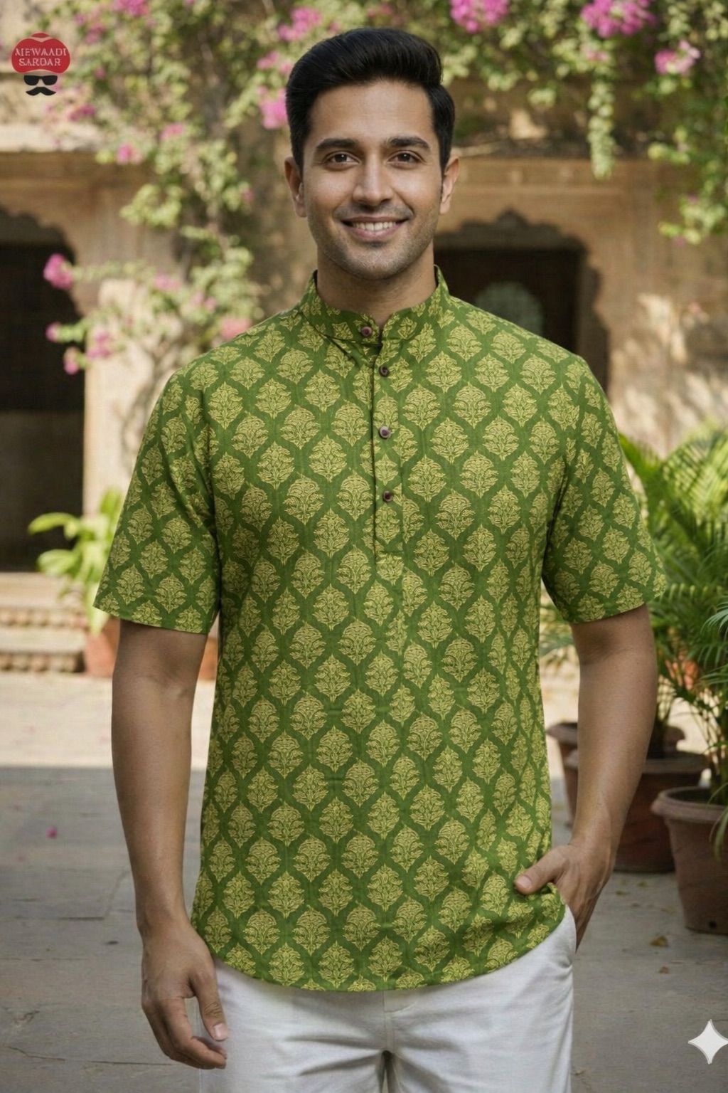 Half Sleeve Short Kurta for Men – Lightweight Summer Wear 1
