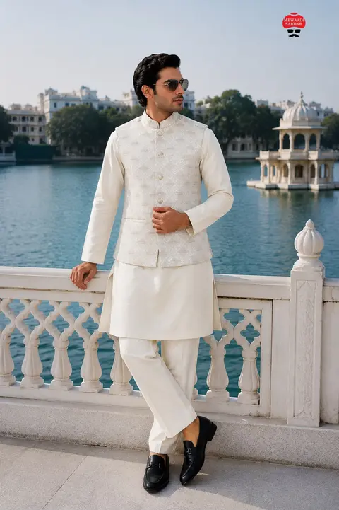Wedding & Festival Special Jacquard Koti Kurta Set 6