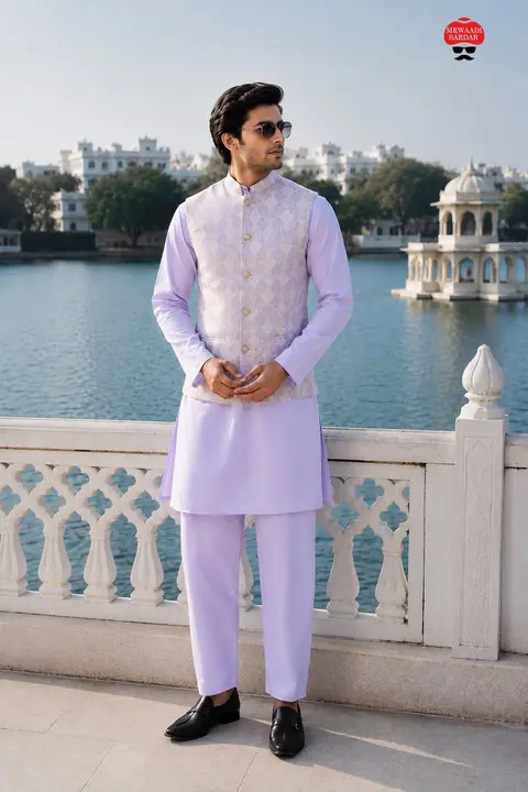 Wedding & Festival Special Jacquard Koti Kurta Set 5