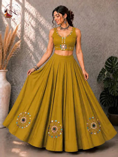 Real Mirror Work Lehenga Choli Set | Navratri & Festive Wear 8