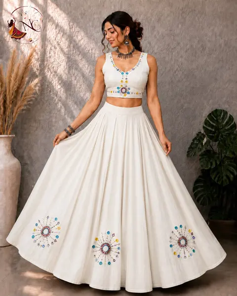 Real Mirror Work Lehenga Choli Set | Navratri & Festive Wear 7
