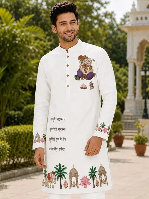Ganpati Special Traditional Printed Kurta 2
