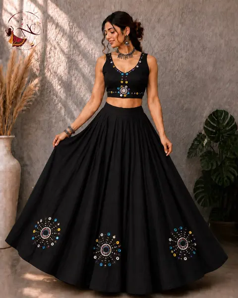 Real Mirror Work Lehenga Choli Set | Navratri & Festive Wear 6