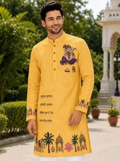 Ganpati Special Traditional Printed Kurta 3
