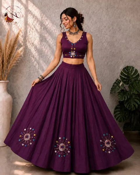 Real Mirror Work Lehenga Choli Set | Navratri & Festive Wear 5