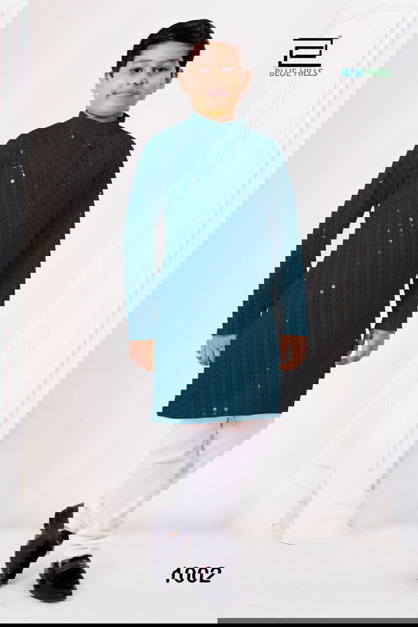 Kids Chikankari Kurta Pant Set for Festive Wear