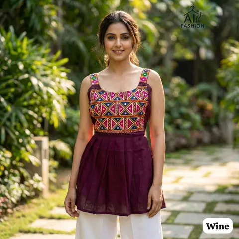 Navratri Garba Special sleeveless short top 8