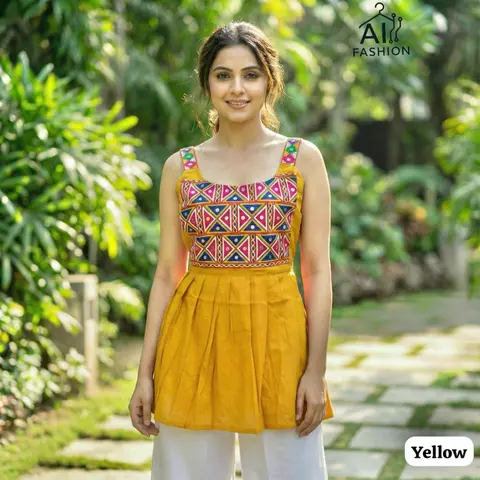 Navratri Garba Special sleeveless short top 6