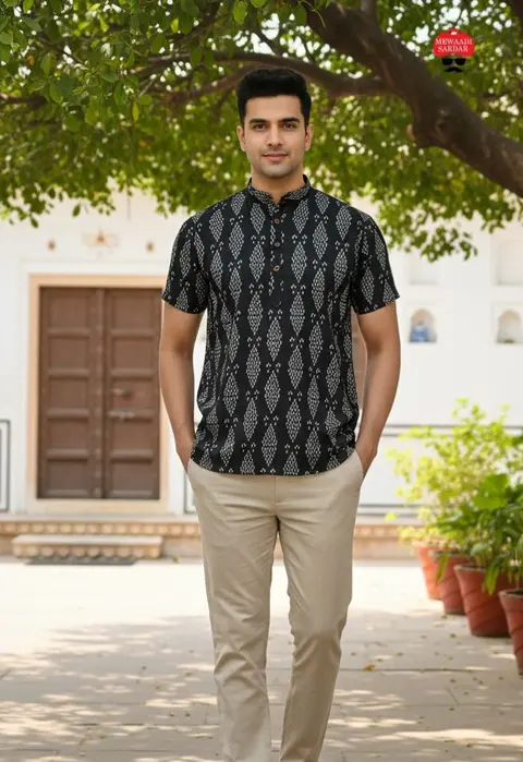 New Arrival Men’s Half Sleeve Cotton Short Kurta 2