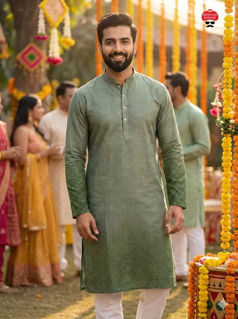 Special Mehandi Function Latest Men’s Kurta Pyjama Collection 2