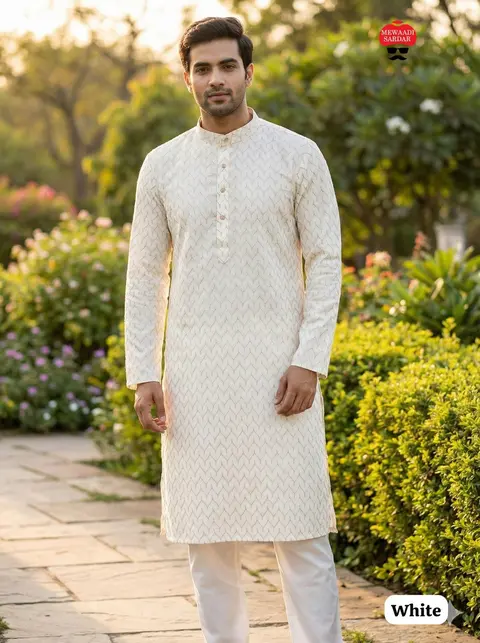 Men Traditional Kurta pyjama for Party Wear 2