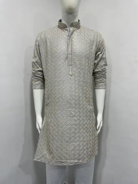 Trendy Men’s Ethnic Kurta with Embroidery – Festive Collection 2
