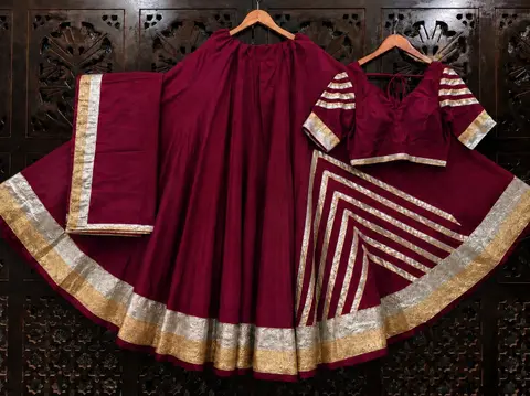 Stunning Gotta Patti Lehenga Choli Dupatta Set | Navratri & Festive Wear 3