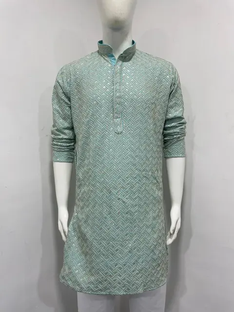 Royal Look Men’s Festive Kurta set with Sequins Work 2