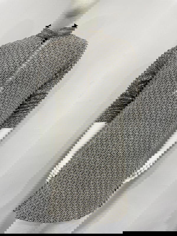 Men’s Luxury Festive Kurta with Embroidery & Sequins Work