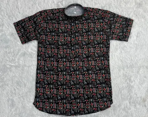 Men’s Short Printed Kurta – Modern Indian Ethnic Collection 2