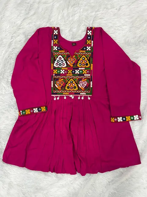 Navratri Short Kurti, Garba Top, Dandiya Dress, Gujarati Top 6