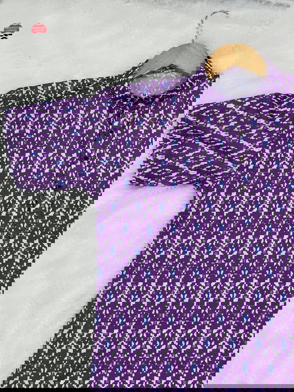 Modern Ethnic Short Kurta for Men – Printed Cotton