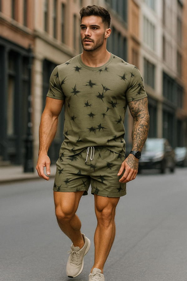 Men's Summer Comfort Wear – Cotton Tie Dye Set