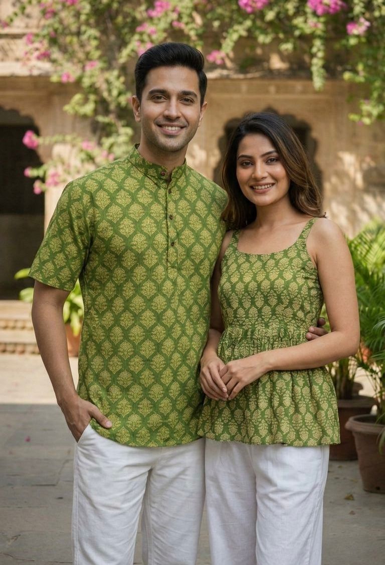 Couple printed matching outfit 1