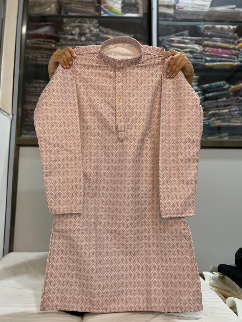 New Arrival Men’s Silk Kurta Pyjama Set 1