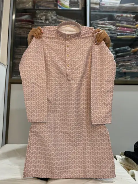 New Arrival Men’s Silk Kurta Pyjama Set 1