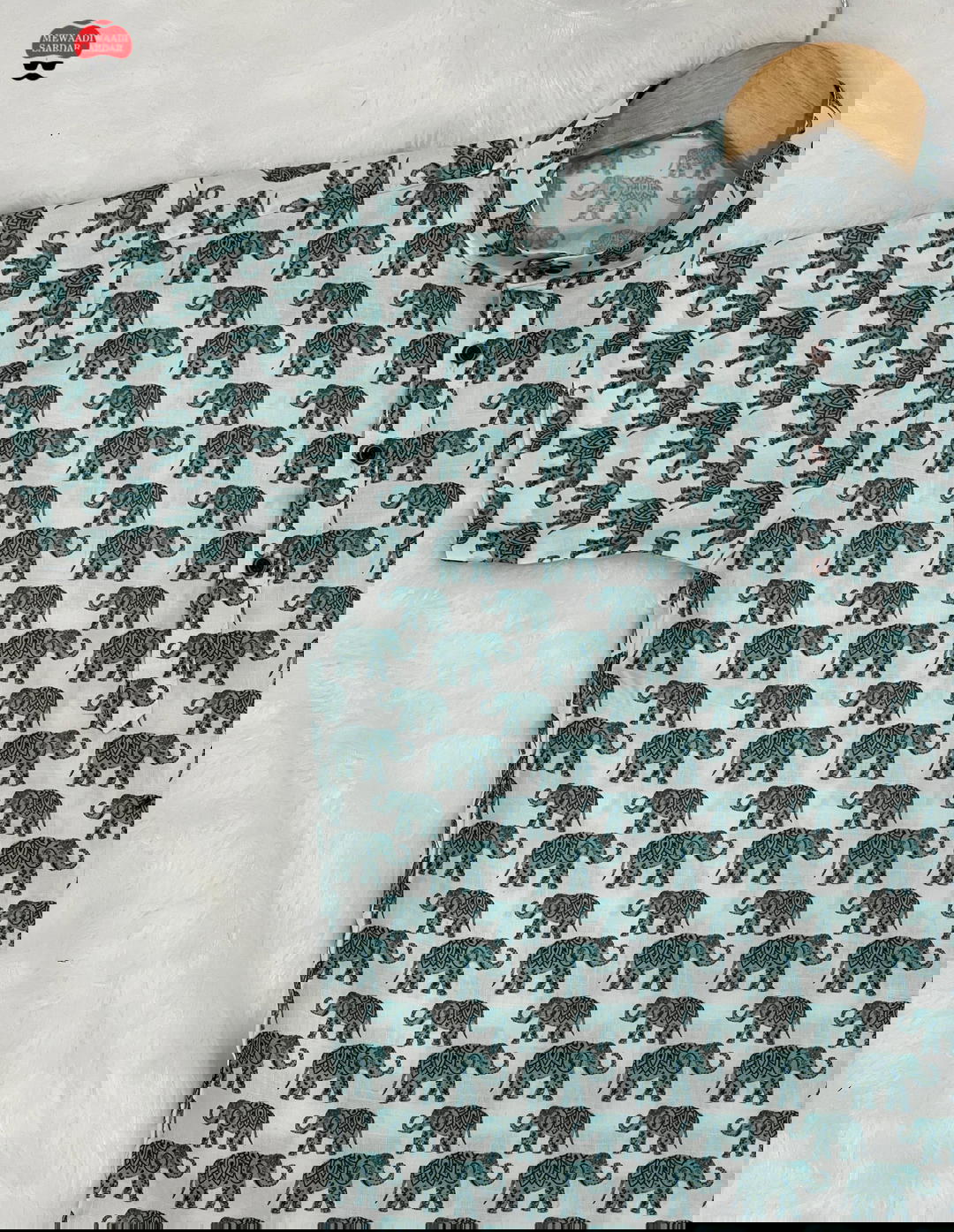 Premium Printed Cotton Short Kurta for Men 1