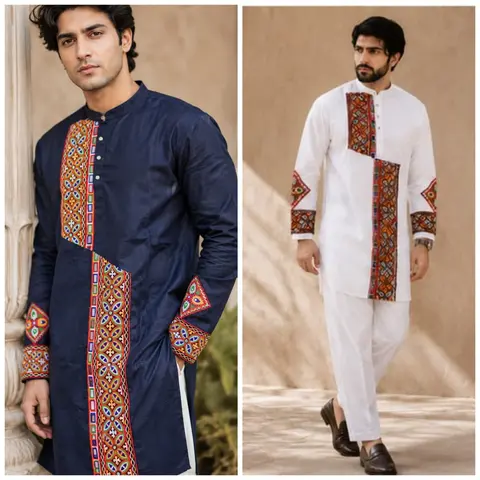 Premium Navratri Kurta for Men | Gamthi & Mirror Work 1