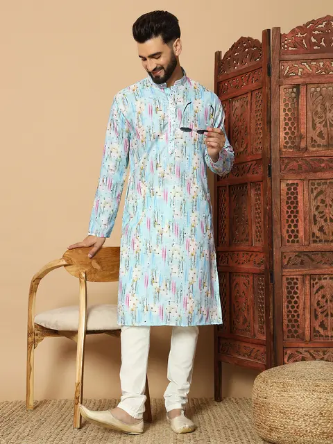 Designer Festive Kurta with Embroidery & Sequins 3