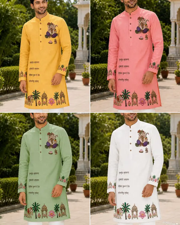 Ganpati Special Traditional Printed Kurta